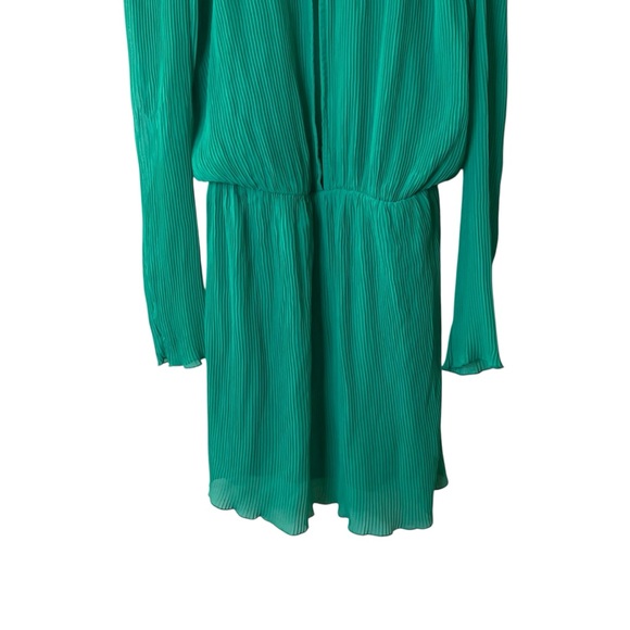 ASOS Women's Long Sleeve Pleated Chiffon Mini Dress Sz 12 - Picture 6 of 7